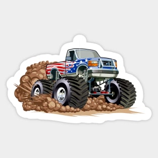 Cartoon Monster Truck Sticker